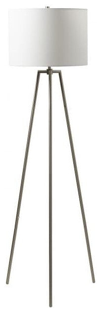 Brushed Polished Nickel One Light Floor Lamp from the Floor Lamp Collection