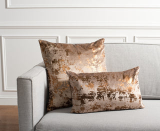 Safavieh Edmee Metallic Pillow, Brown/Copper