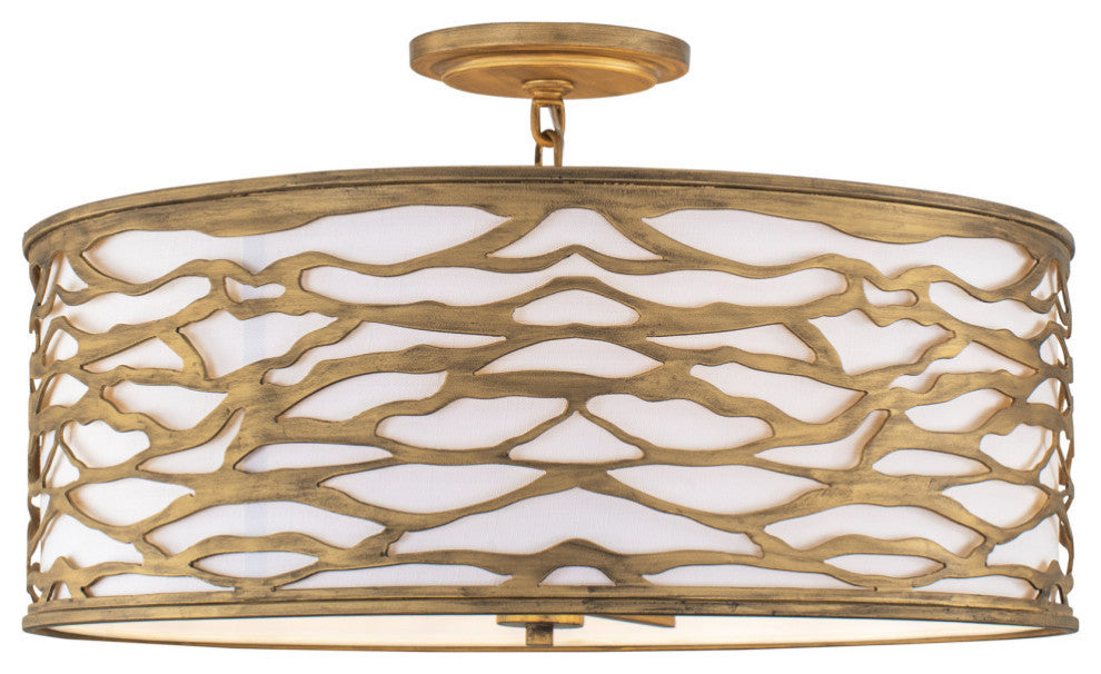 Kato 5-Lt Convertible Semi-Flush/Pendant - Havana Gold