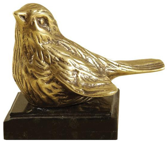 Brass Bird Paperweight Figurine