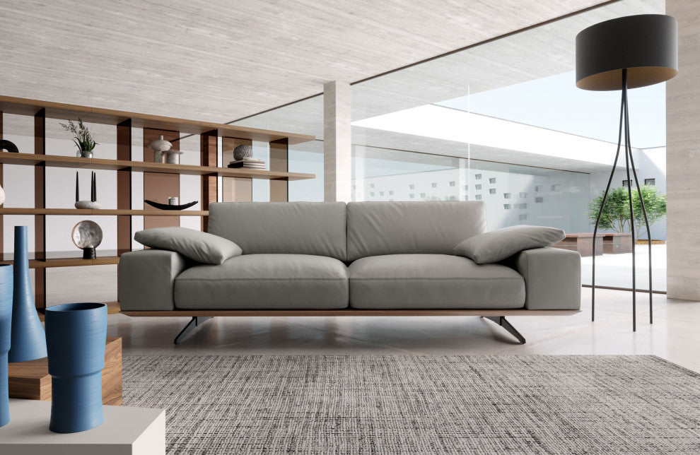 Carlisle Sofa, Grayish Leather