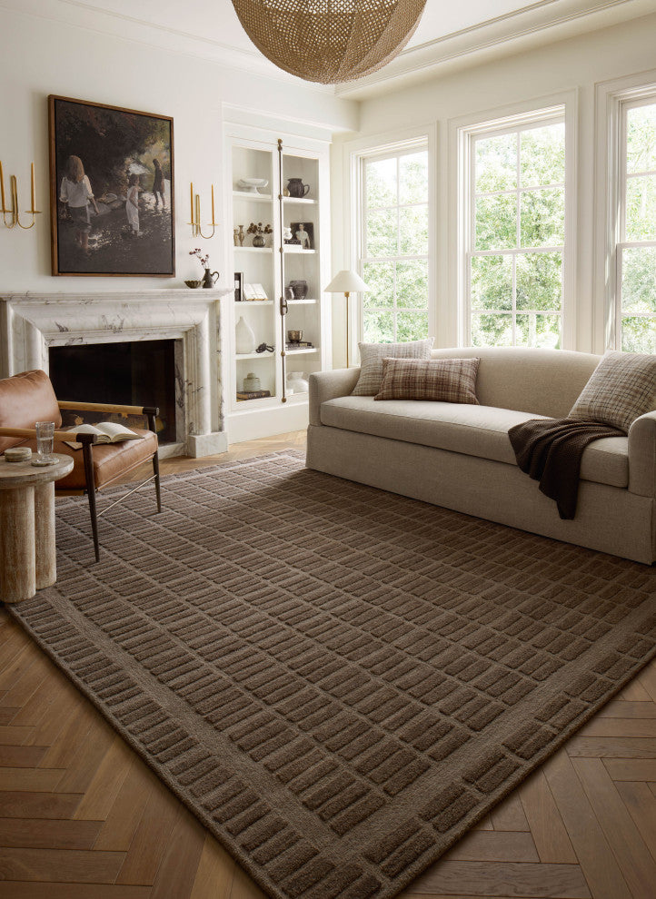 Chris Loves Julia x Loloi Bradley Cocoa / Cocoa 3'-6" x 5'-6" Accent Rug