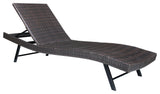 Set of 4 Faro Chaise Lounge - Dark Brown