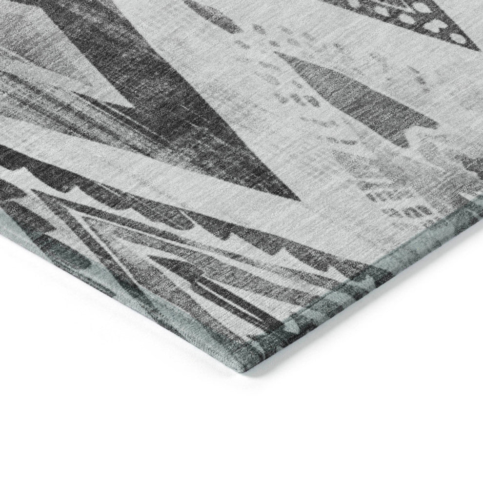 Machine Washable Indoor/Outdoor Chantille ACN1861 Gray 5' x 7'6" Rug