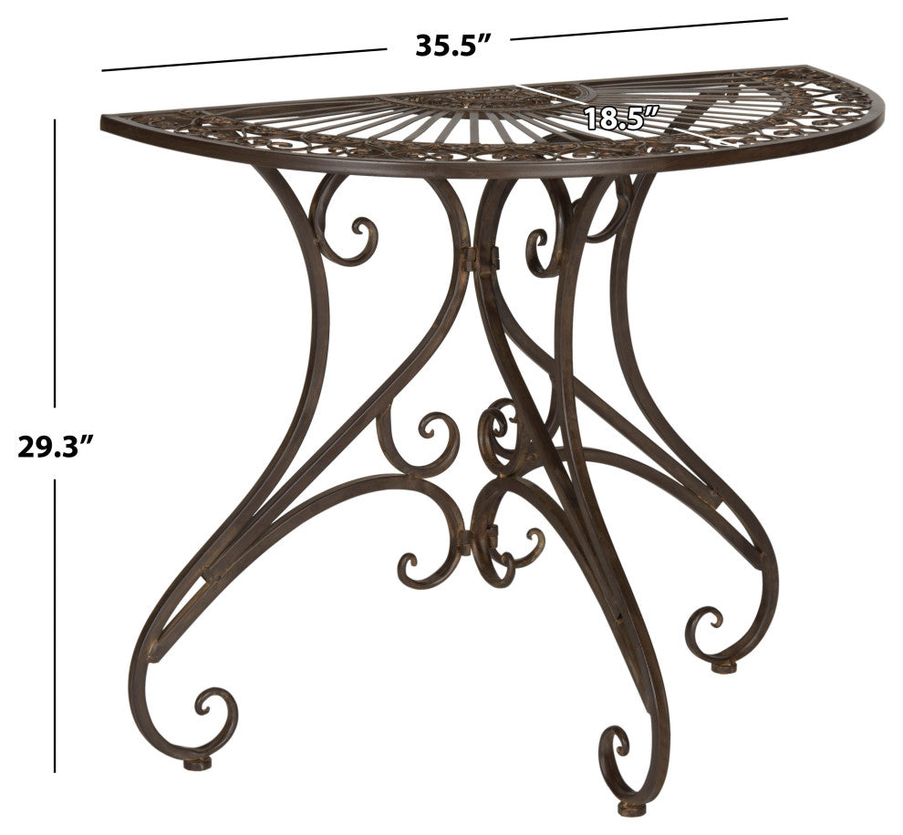 Safavieh Annalise Indoor-Outdoor Accent Table, Rustic Brown