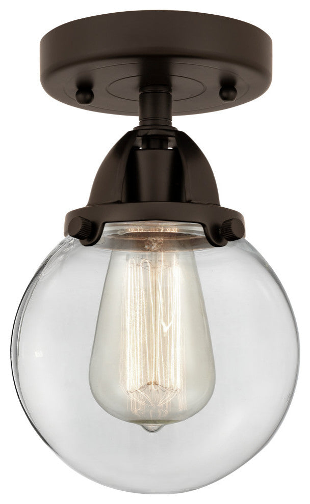 Beacon Semi-Flush Mount, Oil Rubbed Bronze, Clear, Clear