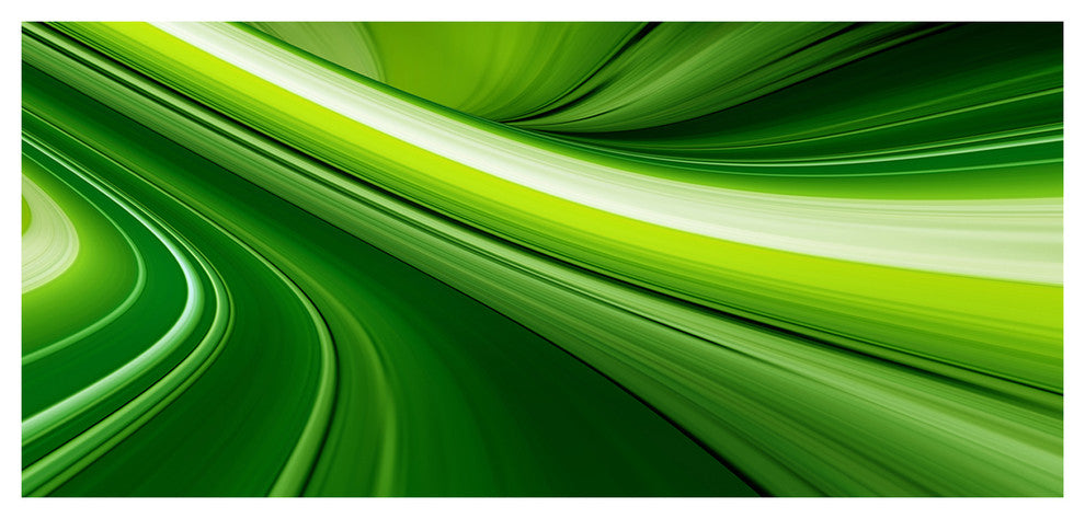 Abstract Green Lines Background, Abstract Canvas Art Print, 60"x28"