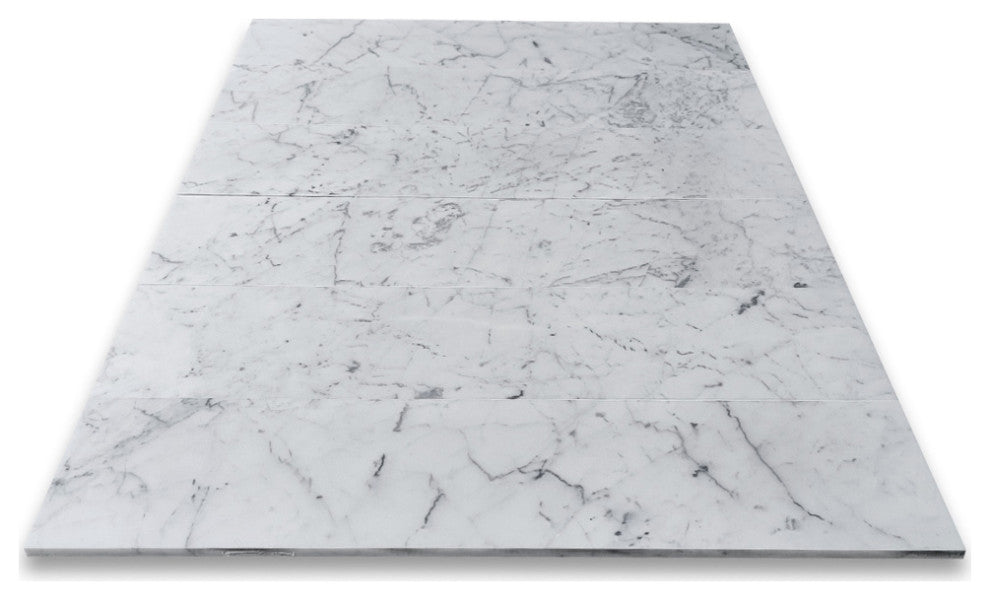 Carrara White Marble 6x24 Wall and Floor Tile Polished, 1 sq.ft.