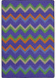 Kid Essentials Rug, Sonic, Violet, 5'4"x7'8"