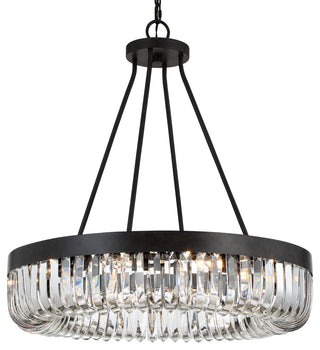 Crystorama Lighting Group ALI-B2010 Alister 10 Light 28"W Ring - Charcoal