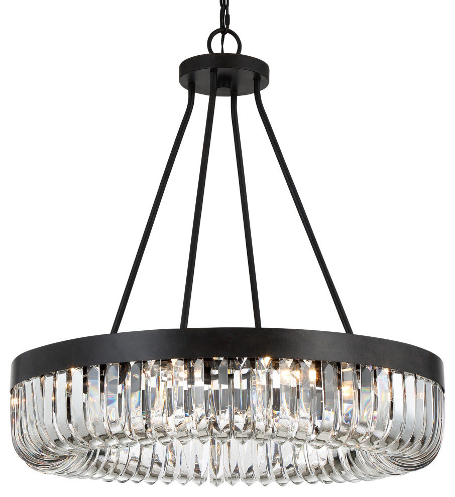 Crystorama Lighting Group ALI-B2010 Alister 10 Light 28"W Ring - Charcoal