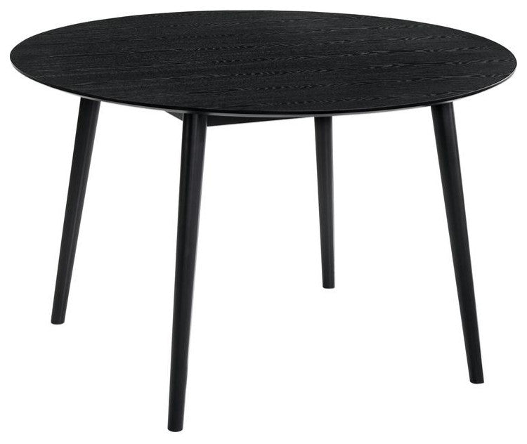 Arcadia 48" Round Dining Table in Black Wood