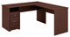 Cabot L Shaped Computer Desk With Drawers, Harvest Cherry