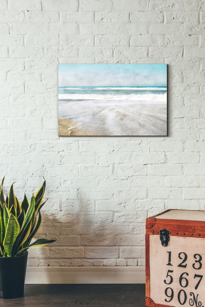 Epic Graffiti "Serene Coast Landscape" by Linda Woods, Giclee Canvas, 18"x26"