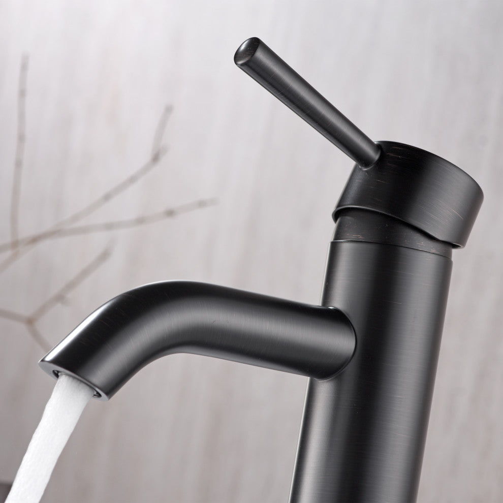 Luxier BSH03-S Single-Handle Bathroom Faucet with Drain, Oil Rubbed Bronze