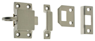 Genuine Solid Brass Transom Catch, Satin Nickel