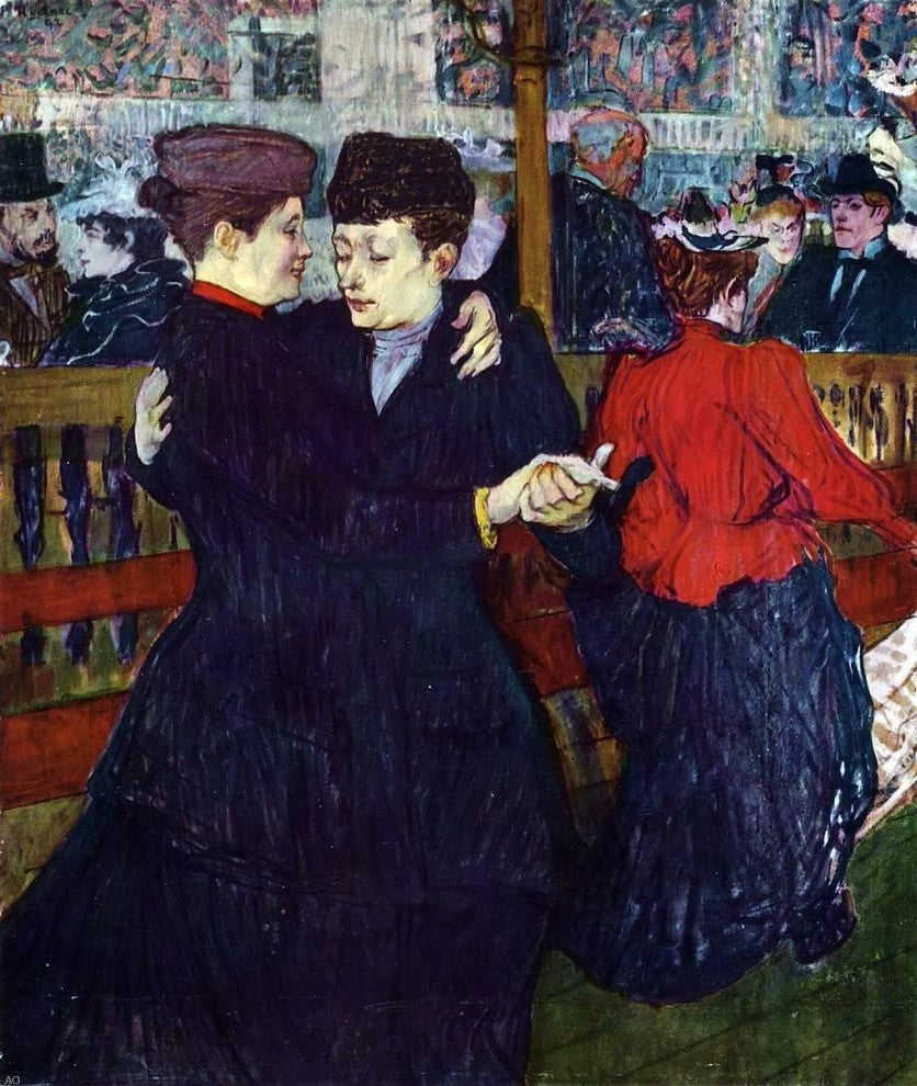 Henri De Toulouse-Lautrec At the Moulin Rouge: the Two Waltzers Wall Decal