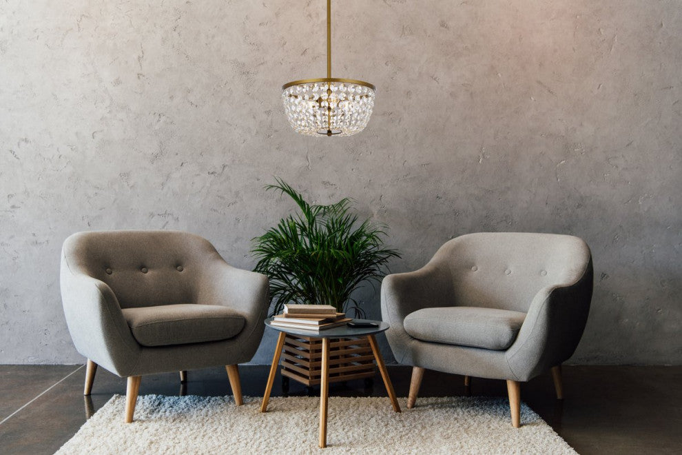 Elegant Lighting Gianna 3-Light Pendant Brass