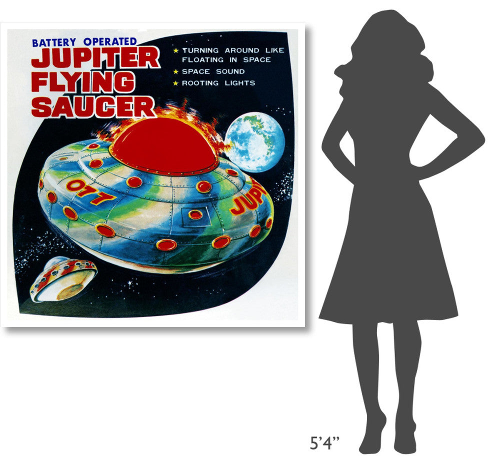 "Jupiter Flying Saucer" Digital Paper Print by Retrorocket, 46"x46"