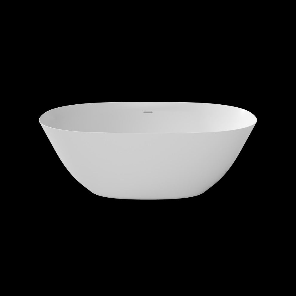 Perlato Treviso Eco-Lapistone Freestanding Soaking Tub, 63"