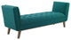 Haven Tufted Button Upholstered Fabric Accent Bench Teal