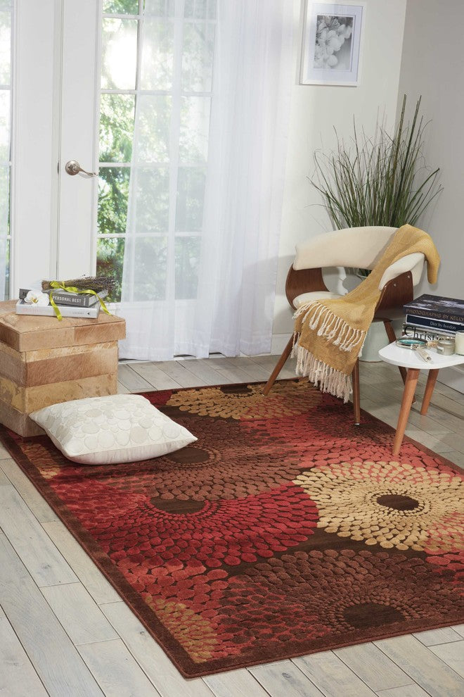 Nourison GRAPHIC ILLUSIONS 135 BROWN RUG