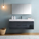Valencia 60" Dark Slate Gray Wall Hung Vanity Set, Cabinet, Faucet FFT3071BN