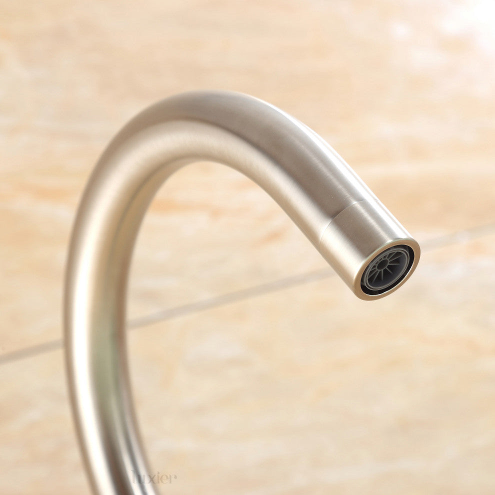 Luxier FTF01 Single-Handle Tub Filler Faucet with Hand Shower, Brushed Nickel
