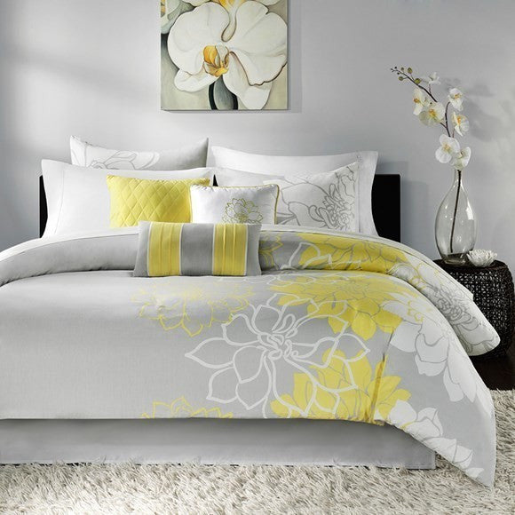 Madison Park Lola Comforter Set, Yellow
