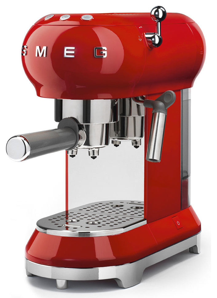 50's Retro Style Aesthetic Espresso Coffee Machine, Red
