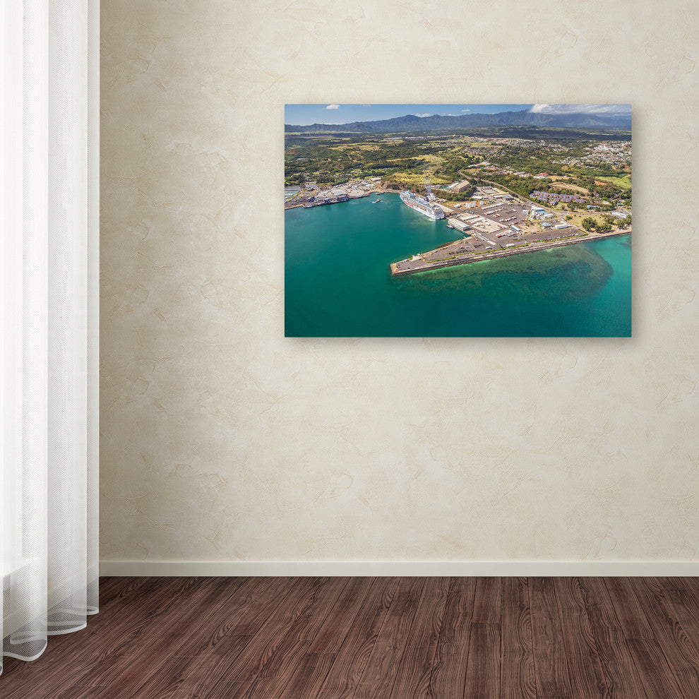 Pierre Leclerc 'Nawiliwili Harbor' Canvas Art, 19x12