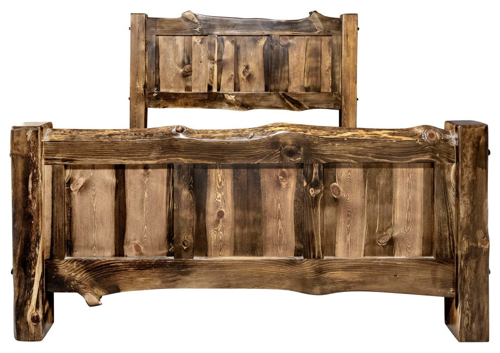 Big Sky Collection Live Edge Panel Bed, Queen, Provincial Stain