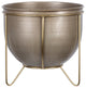 Petite Bronze and Gold Metal Plant Pot