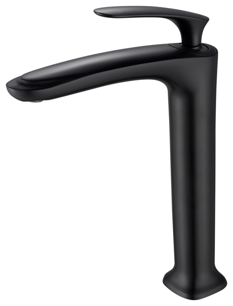 Brianna 11" Single Hole Vessel Sink Filler Bathroom Faucet, Matte Black