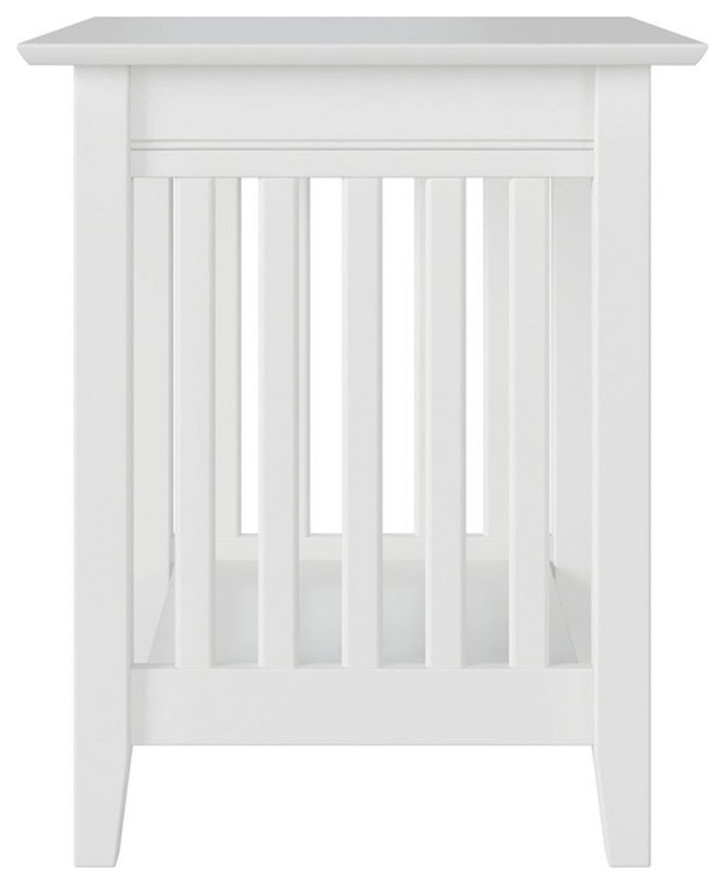 Pemberly Row Charger Printer Stand made of Wood in White Finish