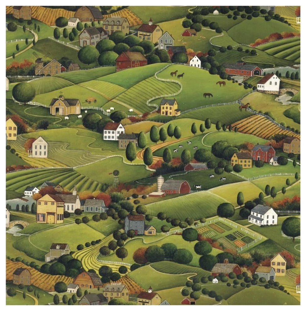 "Pleasant Valley" Digital Paper Print by David Carter Brown, 38"x38"