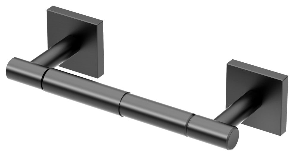 Elevate Toilet Paper Holder, Matte Black, Traditional