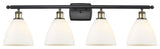 Innovations 516-4W-BAB-GBD-751 4 Light Bath Vanity Light, Black Antique Brass
