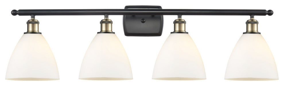 Innovations 516-4W-BAB-GBD-751 4 Light Bath Vanity Light, Black Antique Brass