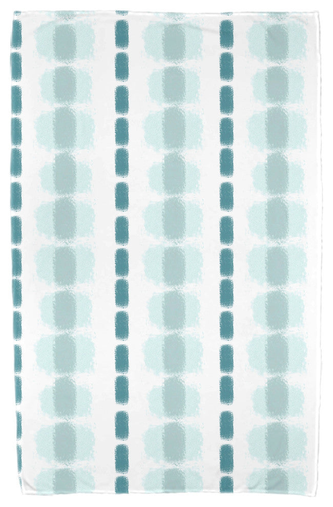 Watercolor Stripe, Stripe Print Beach Towel, Teal