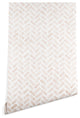 Deny Designs Little Arrow Design Co Herringbone Blush Wallpaper, Pink, 2'x4'
