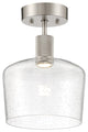 Access Port Nine 1-Light Chardonnay LED Semi-Flush Brushed Steel