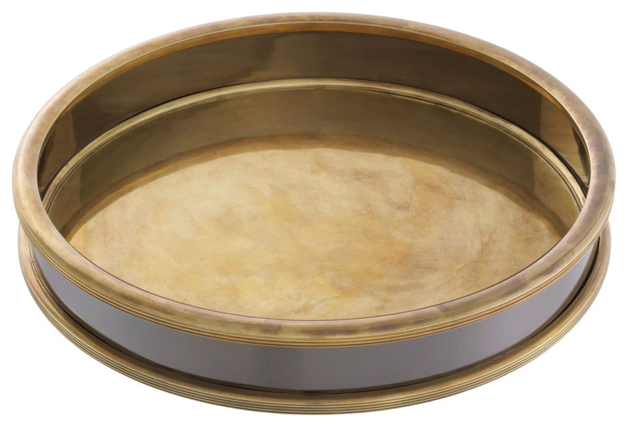 Vintage Brass Round Tray | Eichholtz Ella