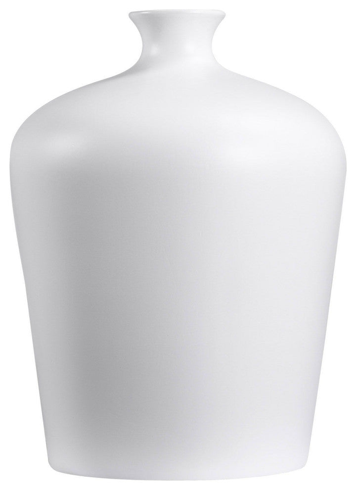Alfano Ceramic Vase, Matte White