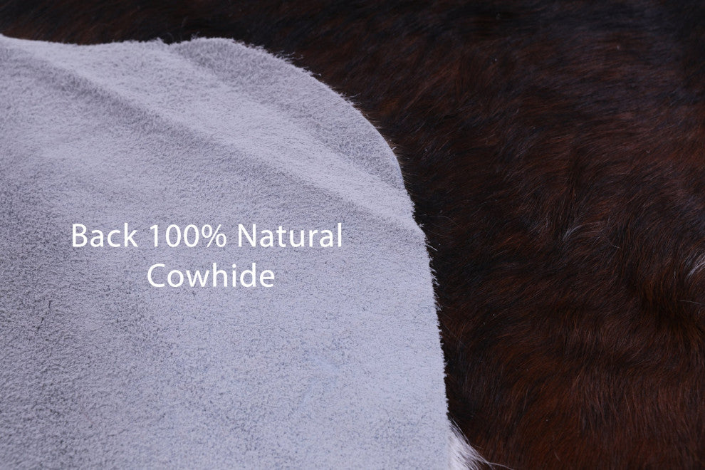 Natural Cowhide Rug 6' 3" X 5' 10" C1960