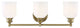 Savoy House Melrose 8-6836-3-322 Three Light Bath Bar, Warm Brass