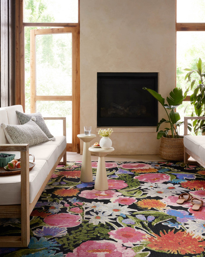 Loloi II Botanical Black/Multi 6'7"x9'4" Area Rug