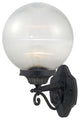 Matte Black Clear Acrylic Globe Wall Sconce