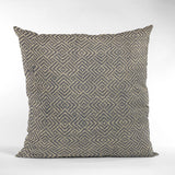 Plutus Blue Hidden Maze Plaid Luxury Throw Pillow, 12"x20"