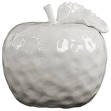 Ceramic Figurine Gloss Leaf White